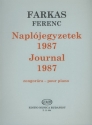 Farkas Ferenc Journal 1987  Piano