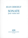 Gergely, Jean Sonate pour violon seul Violin