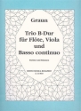 Karl Heinrich Graun Trio B-Dur fr Flote, Viola und Basso Continuo Flute, Viola and BC (Partitur + Stimmen)