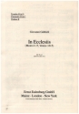 In ecclesiis fr gem Chor (SATB), Soli (SATB, auch chorisch), 6 Instrumente und Bc Trompete II / Violine II / Klarinette II in C