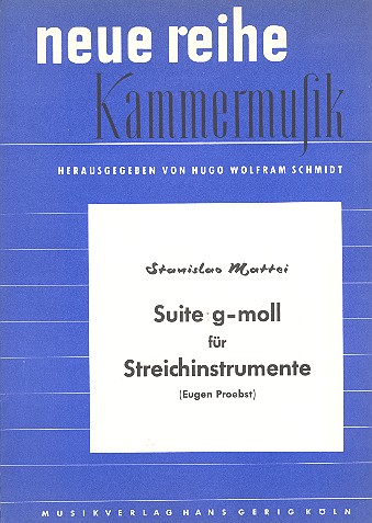 Suite g-Moll fr Streichorchester Partitur