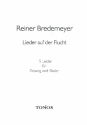 Lieder auf der Flucht fr Gesang und Klavier Partitur (dt)