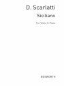 Domenico Scarlatti: Siciliano For Violin And Piano Violin, Piano Accompaniment Instrumental Work