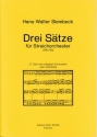 Slembeck, Hans Walter Drei Stze fr Streichorchester (1985/88) (2. Violine Solo (Flte Solo) , Streichorchester Partitur