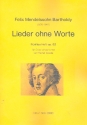 Lieder ohne Worte Band 5 op.62 fr Orgel