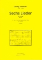 6 Lieder op.4 fr gem Chor a cappella Partitur