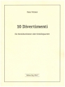 10 Divertimenti fr Streichorchester (Streichquartett) Partitur