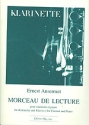 Ansermet, Ernest Morceau de lecture Klarinette und Klavier