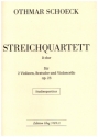 Streichquartett D-Dur op.23 fr 2 Violinen, Bratsche und Violoncello Studienpartitur