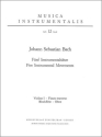 Johann Sebastian Bach 5 Instrumentalstze Orchester Stimmen Set komplett (3.3.2.2.1)