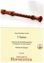 3 Tentos fr Blockfltenquartett (SATB) Partitur und Stimmen