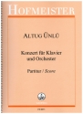 nl, Altug, Konzert fr Klavier und Orchester