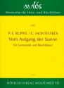 Monteverdi, Claudio Zuan Antonio, Vom Aufgang der Sonne Gemeinde (4stg. Kanon), kleiner Blserchor (3 Trompeten, 3 Posaunen), Partitur