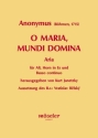 Anonymus 17. Jahrh. O Maria, mundi Domina Alt, Horn und Basso continuo