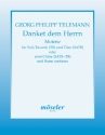 Telemann, Georg Philipp, Danket dem Herrn Soli (TB), gemischter Chor (SATB) und Basso continuo Partitur