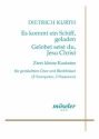 Kurth, Dietrich Zwei kleine Kantaten gemischter Chor (SATB), 2 Trompeten und 2 Posaunen Partitur