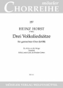 3 Volksliedstze fr gem Chor (SATB) a cappella Partitur