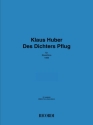 Klaus Huber, Des Dichters Pflug Violin, Viola and Violoncello Stimmen-Set