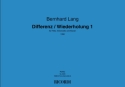 Bernhard Lang, Differenz / Wiederholung 1 Cello, Flute and Piano Partitur