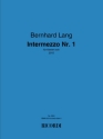 Bernhard Lang, Intermezzo Nr. 1 Piano Solo Buch