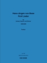 Hans-Jrgen von Bose, 5 Lieder Vocal Buch