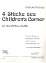 4 Stcke aus Children's Corner fr 4 Blockflten (SATB) Bassblockflte