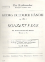 Orgelkonzert F-Dur fr Sopranino, Sopran-, Al fr Blockfltenchor (SSATB) und Streicher (Oboen ad lib) Grobass