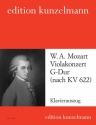 Violakonzert G-Dur nach dem Klarinettenkonzert KV622 fr Viola und Klavier Klavierauszug