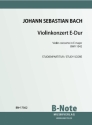 Konzert E-Dur BWV1042 fr Violine und Orchester Studienpartitur