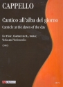 Cantico all'alba del giorno for flute, clarinet, guitar, viola and violoncello score and parts