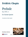 Preludio op.28 no.4 for 4 clarinets