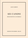 Sei Canoni (1990) Alto Recorder and Harpsichord Partitur