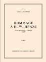 Hommage A Henze pour quatuor a cordes Partitur