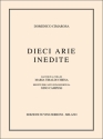 Domenico Cimarosa, Dieci Arie Inedite Vocal and Piano Buch