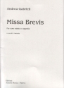 Gabrieli, Andrea Missa Brevis a 4 voci. SATB