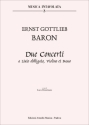 Baron, Erns Gottlieb 2 Concerti pe Liuto, Violino e Basso. Partitura e parti