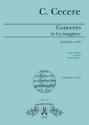 Cecere, Carlo Concerto in La maggiore per flauto e archi. Partitura e Set parti