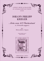 Krieger, Johann Philipp Aria con 24 Variazioni in Si bemolle maggiore. Per Clavicembalo o Orga