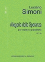 Simoni, Luciano Allegoria della speranza, op. 38. Per violino e pianoforte