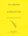 MERANGER Paul Andante saxophone et piano Partition