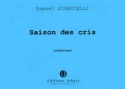 SIGHICELLI Samuel Saison des cris ensemble Partition