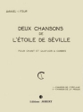 DANIEL-LESUR Chansons de l'toile de Sville (2) chant et quatuor  cordes Partition + matriel