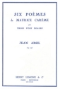 ABSIL Jean Pomes de M. Carme (6) 3 voix gales a cappella Partition