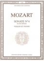 MOZART Wolfgang Amadeus Sonate n4 en mi min. violon et piano Partition