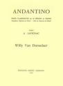 VAN DORSSELAER Willy Andantino clarinette Sib ou saxophone Mib et piano Partition