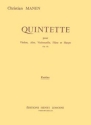 MANEN Christian Quintette Op.33 violon, alto, violoncelle, flte et harpe Partition + matriel