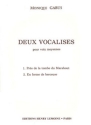 GABUS Monique Vocalises (2) voix moyennes et piano Partition