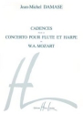 DAMASE Jean-Michel Cadences du Concerto pour flte et harpe de Mozar flte et harpe Partition