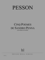 PESSON Grard Pomes de Sandro Penna (5) baryton et piano Partition