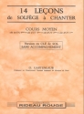 14 leons de solfge  chanter - Cours Moyen  Version en cl de Sol sans accompagnement